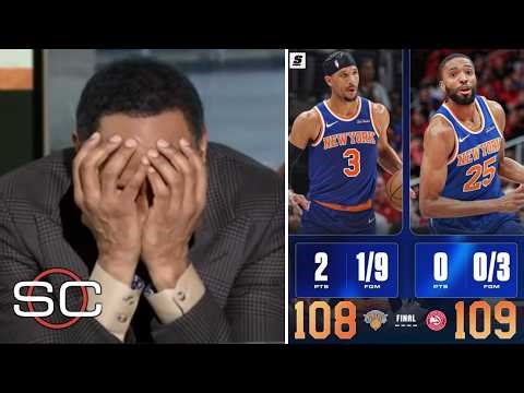 "Josh Hart & Mikal Bridges are garbage!" - ESPN GOES CRAZY Knicks loss to Hawks 109-108 in Game 3