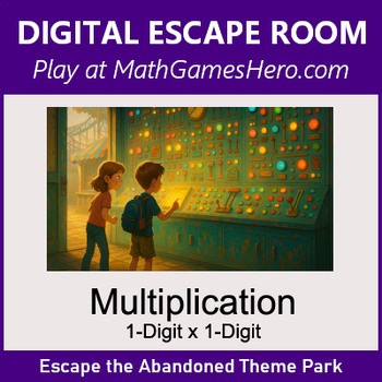 Multiplication 1-Digit by 1-Digit | Digital Math Escape Room Game