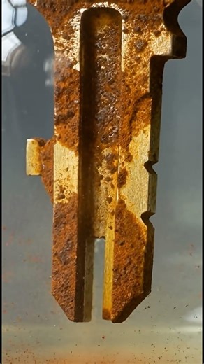Rust Removal from Metal Keyway Insert | Satisfying Acid Cleaning