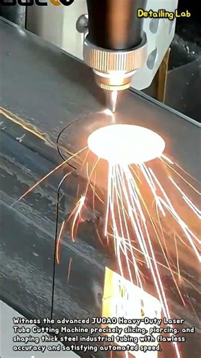 Precision Heavy-Duty Laser Tube Cutting Process #worker #process #laser #machining #satisfying