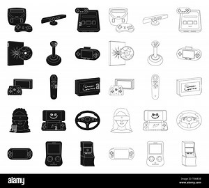 appliance,black,outline,box,collection,console,control,design,device,disk,electronics,entertainment,equipment,gadget,game,glasses,icon,illustration,isolated,joystick,logo,reality,remote,set,sign,symbol,top,tv,vector,video,virtual,web, Vector Vectors Stock Vector Image & Art - Alamy