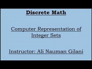 Discrete Math | Computer Representation of Sets.