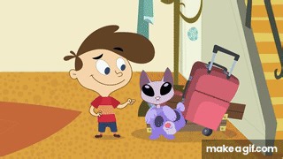 the little einsteins laughing at the kitten on a chimney on Make a GIF