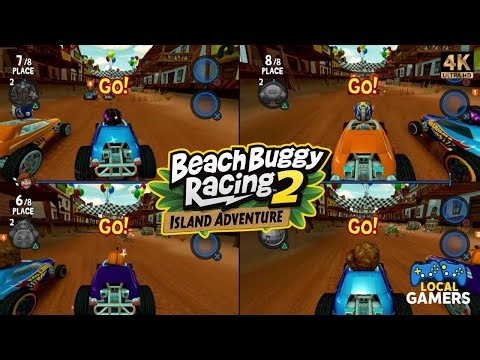 4 Players Split Screen Madness in Time Warp Cup | Beach Buggy Racing 2 (PS5 4K)