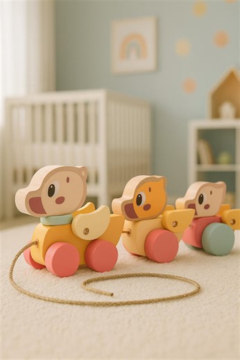 Handmade Wooden Duck Pull Toy – Montessori Learning, Eco-friendly - Etsy