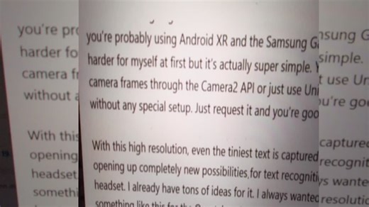 This is absolutely mindblowing for XR developers. If camera access feels easier than assigning a button and the maximum resolution is 3000x3000, you’re probably using Android XR and the Samsung… | Christoph Spinger