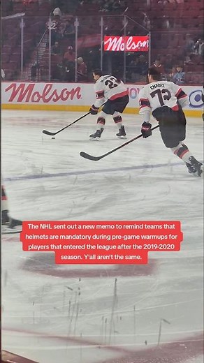 The No Bucket During Warm-Ups Rule! #Hockey #NHL