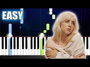 Billie Eilish - Happier Than Ever - EASY Piano Tutorial by PlutaX