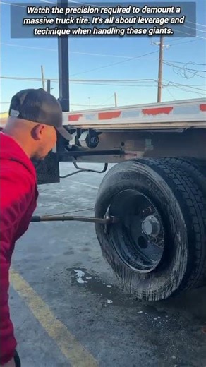 Pro Technique For Correctly Demounting Heavy Semi Truck Tires