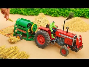 Mini Tractor Wheat Threshing | Amazing Village DIY Thresher Machine‪@TopMinitractor78‬