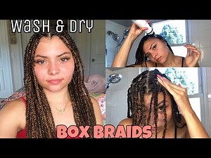 HOW TO WASH AND DRY KNOTLESS BOX BRAIDS! | SydneyLynn
