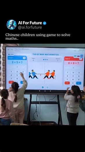 AI | Artificial Intelligence | Children in China are engaging in an educational math game challenge designed to improve their problem-solving skills. This game simulates... | Instagram