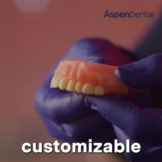 Considering dentures? Aspen Dental’s custom-fit dentures are made with durable materials & come with a 7-year warranty. | Aspen Dental