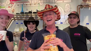 33K views · 865 reactions | Sticky Snack Reviews. Buc-ees Beaver Nuggets fromTexas and the lovely Zoe and Zachary | Sticky | Facebook