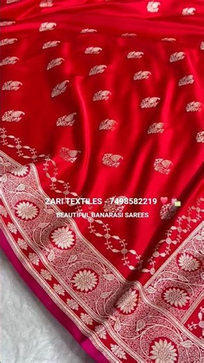 ❣️Beautiful red and blue banarasi silk sarees 🩵#viral #shorts #saree
