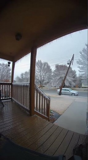 Epic Ice Storm Transformation: Trees Bend & Power Lines Snap in Freezing Winter Chaos