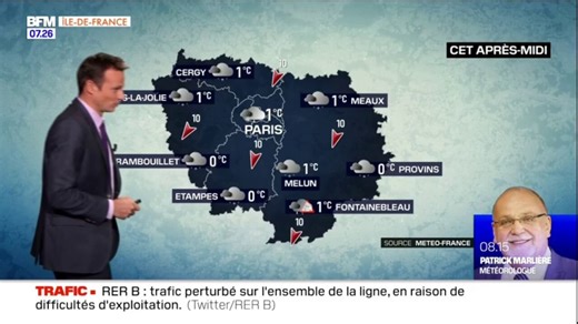 Météo Paris-Île-de-France: de la neige et des pluies verglaçantes ce mercredi, jusqu'à 1°C à Paris et Meaux
