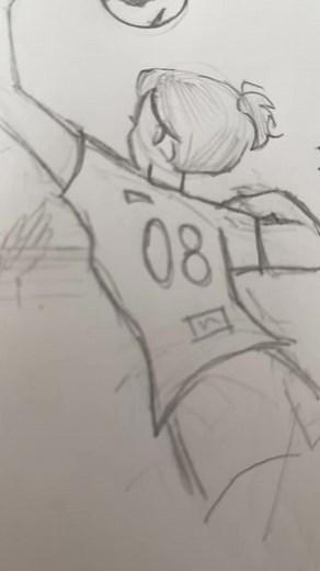 Volleyball Sports Drawing Design
