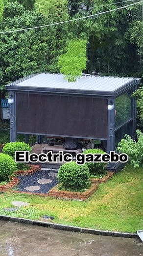 35K views · 224 reactions | It's a pleasant to install this retro style gazebo in the small yard of your home. #awning #awnings #carporch #patio #gardendesign #roof #metalroof #outdoor #gazebo #retractable #pergola #blinds #sunroom #sunshade #tottme | Chinawindoors | Facebook