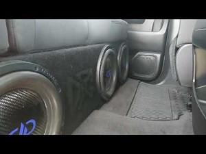 4 10" DD Subwoofers Under 2015 Chevy Silverado Rear Seats with 2" LMI Welding rear seat lifts