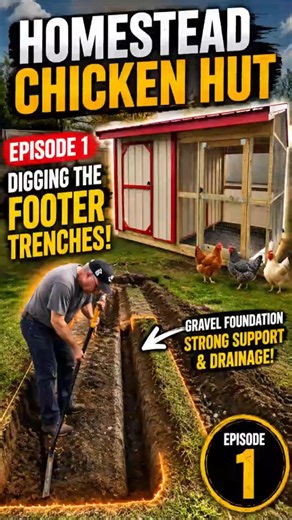 Digging Footer Trenches for a Gravel Foundation 🐔 Homestead Chicken Hut