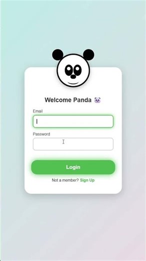 Wait For End🔥|Panda Login Form Using HTML CSS |#coding #trending #shorts #css #frontendcourse #login