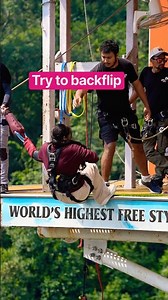 Backflip jump bungy in Rishikesh #explore #shortsfeed #bungeerishikesh#adventure#youtubeshorts
