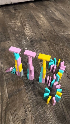 Dominoes Falling: The Towers #satisfying #dominoeffect #dominoesfalling #dominoes #domino