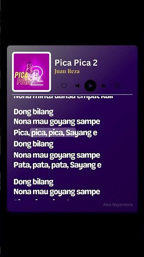 Lirik Lagu | Pica Pica 2 - Juan Reza #liriklagu