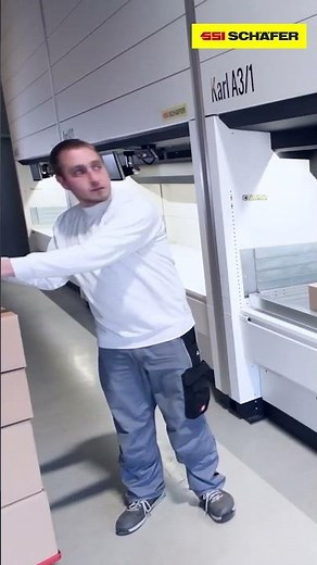 Transform Your Warehouse with the SSI LOGIMAT Vertical Lift Module #automatedwarehouse #shorts