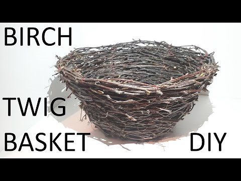 Tree Branch Craft Ideas How to Make a Birch Twig Basket - DIY