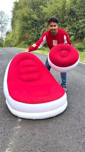 Footstool With Inflatable Air Chair Furniture Unboxing😍 #shorts