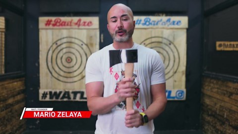 The Corporal (2nd Generation): World Axe Throwing League Premium Competition Throwing Axe with Throwing Hatchet Nylon Sheath and Hickory Wooden Handle (Patent Pending)