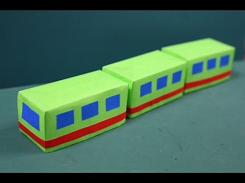 Origami "Train" 折り紙「電車」の折り方