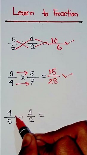 Learn to fraction math solving hack.#math #education #knowledge #learning #viral #study