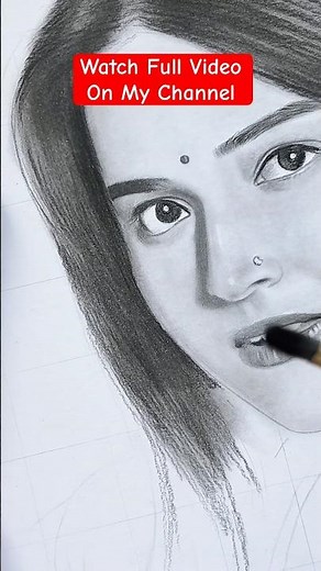 How to Draw Realistic Hair with Pencil (Easy Hair Shading Technique) #pencilart #drawingforbeginners
