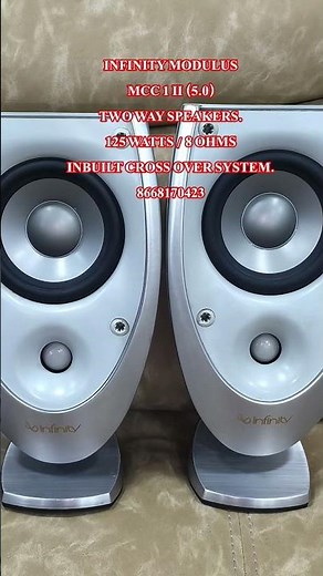 INFINITY MODULUS MCC 1 II 2 WAY SPEAKERS.125 WATTS / 8 OHMS POWER INPUT CAPACITY.INBUILT CROSS OVER