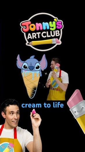 Stitch Ice Cream Magical Drawing! ✍️🍦💙 | Jonny & Pencil Pencil #JonnysArtClub