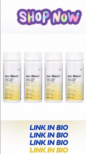 Rossify Keto-Diastix Reagent Strips for Urinalysis, 50 Strips with 4 Sample Containers | Ketone