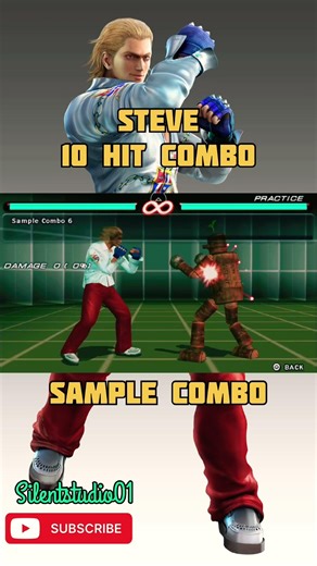 Steve Fox Sample Combo 🥊🔥 | Easy & Powerful Tekken Combo Guide #fightinggames #tekken8