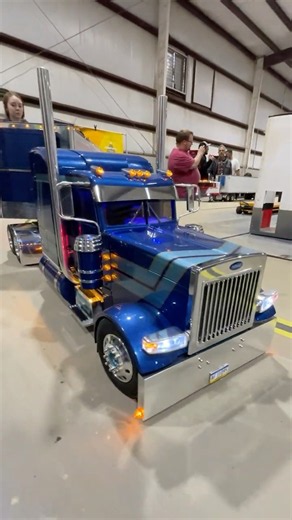 Scaled down custom built Peterbilt RC truck
