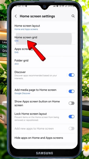 How to Change Home Screen Grid on Samsung Galaxy F23 #shorts