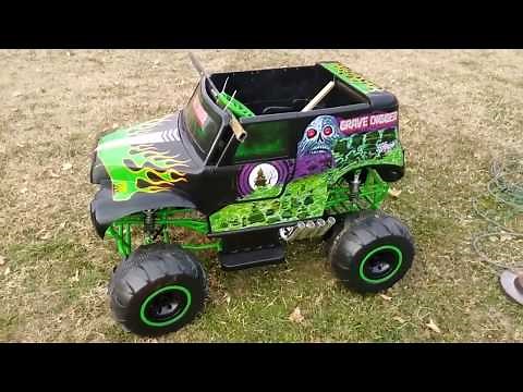 Grave Digger Power Wheels - Upgraded Motors for More Speed