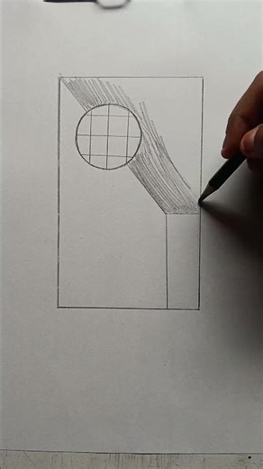 3D sketch drawing on the paper