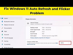 Fix Windows 11 Auto Refresh and Flicker Problem