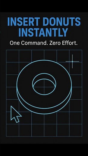 AutoCAD MINSERT: Insert Multiple Blocks in a Grid (Donut Block Example)