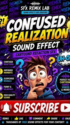 Confused Realization Sound Effect | Cartoon Reaction SFX