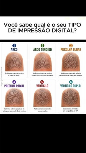 A MINHA É VERTICULO! #impressaodigital #dedos #presilharadial #saude