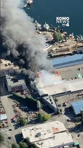 Crews battle massive commercial warehouse blaze in Ballard
