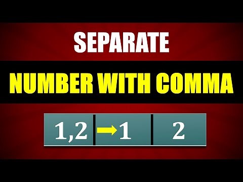 How To Separate Numbers With Commas In Excel